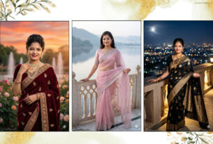 Modern Sharee Designs on Women With Gemini AI Prompts